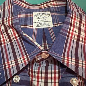 Brooks Brothers Regent Fit Polo Shirt Purple Plaid